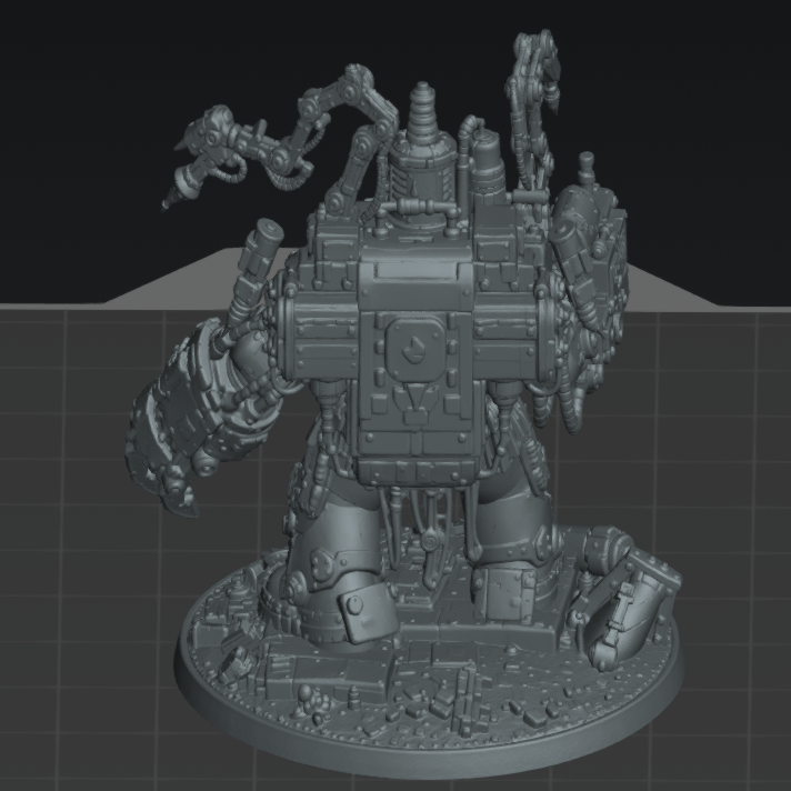 Boss Skrapper Mekkanic Supa Skrapp Armor - Sci-Fi Orc Warlord Miniature | Scrap-Tech| Original Wargaming 40mm base