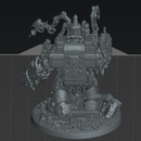 Boss Skrapper Mekkanic Supa Skrapp Armor - Sci-Fi Orc Warlord Miniature | Scrap-Tech| Original Wargaming 40mm base