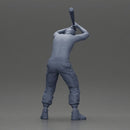 gangster holding a baseball bat while biting someone on the floor - Only-Games