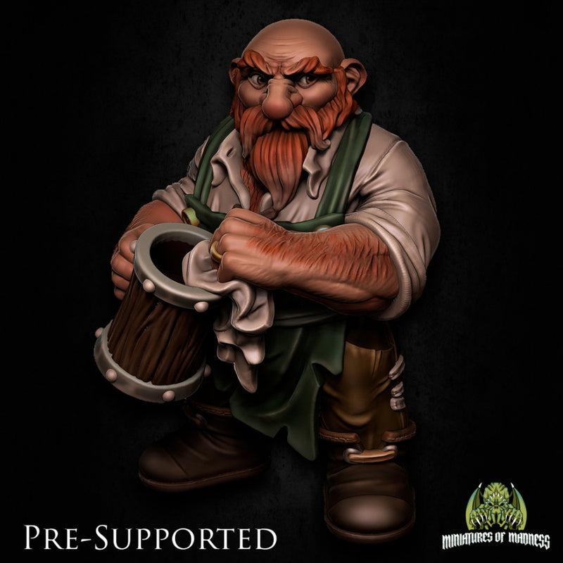 Tydor Hotmalt  [PRE-SUPPORTED]  Dwarf Innkeeper Bartender - Only-Games