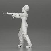 Armed black girl going to shoot a gun in bra - Only-Games