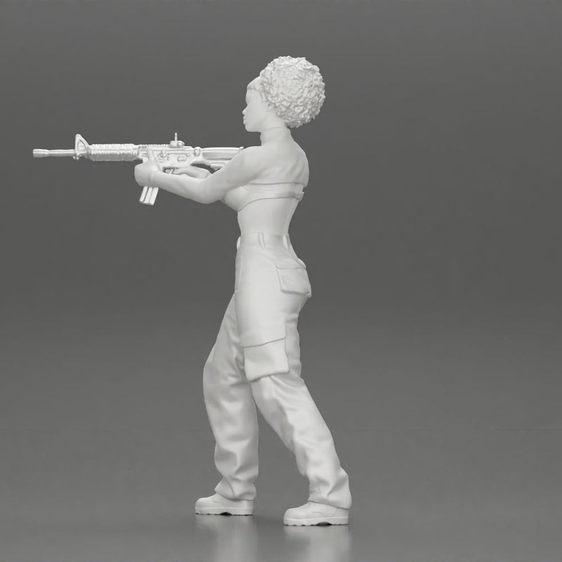 Armed black girl going to shoot a gun in bra - Only-Games