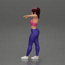 Sexy fitness girl leaning on a wall while standing outdoors - Only-Games