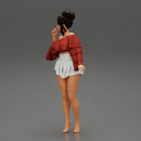 sexy girl posing in fashion shirt and mini skirt - Only-Games