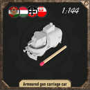 1/144 Armoured gun carriage car - Only-Games