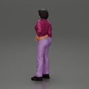 attractive girl with short hair posing in a mini open jacket and pants - Only-Games