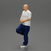 gangster standing in one leg leaning against car - Only-Games