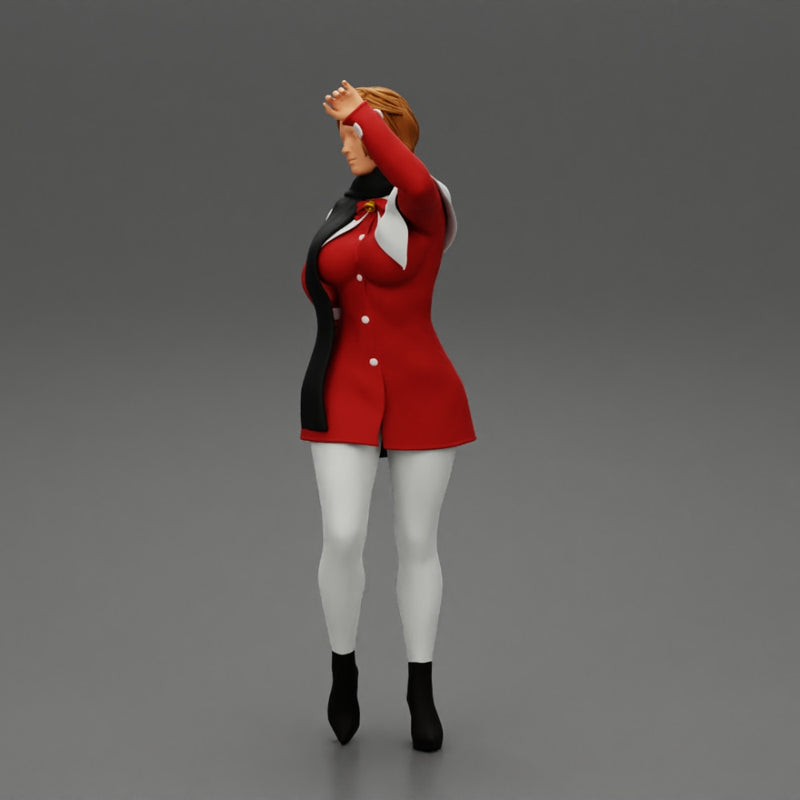 girl in christmas costume standing and posing - Only-Games
