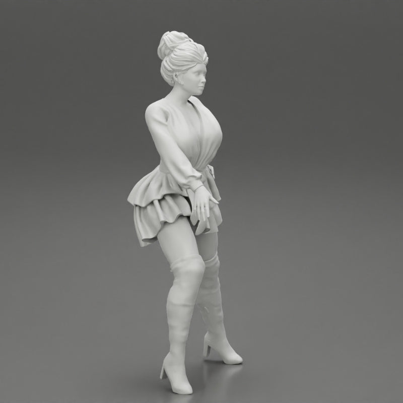 Beautiful Young Attractive Woman Wearing Dress and boot - Only-Games