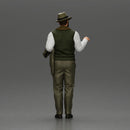 Stylish Man in a Hat slipover and Scarf Holding a Suit - Only-Games