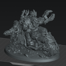 Skrappdakka Wazbike – Sci-Fi Orc Warlord Miniature | Scrap-Tech Tabletop Commander | Original Wargaming Model 120 x 92mm base