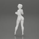 Naked girl in posing in short hair - Only-Games