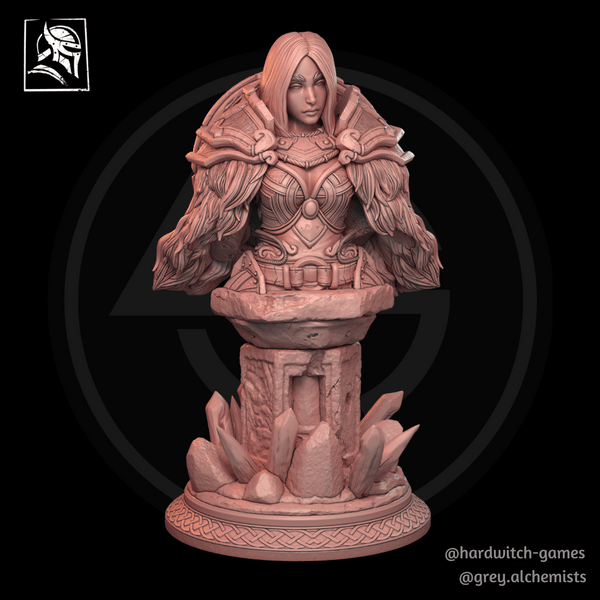 Feira Thurd the Human Barbaric Warrior with Shield - Bust  - Fantasy Resin Miniature in 75mm - DnD