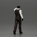 man in suit raising hand up walking - Only-Games