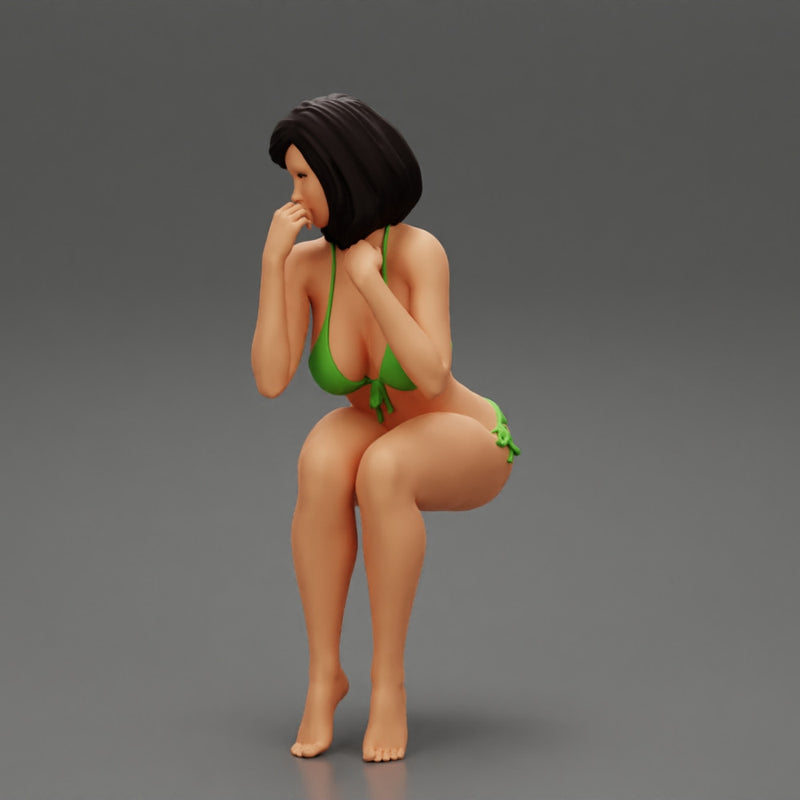 Sexy girl in bikini sitting - Only-Games