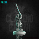 ( 0222 ) Female Warforged Barbarian with a two hands sword - Only-Games