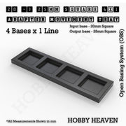 Square and Rectangle Movement Trays Adapters for Tabletop Games - Only-Games