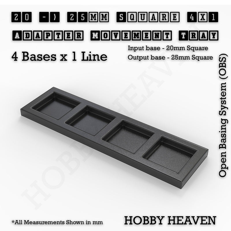 Square and Rectangle Movement Trays Adapters for Tabletop Games - Only-Games