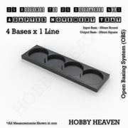Round to Square Movement Trays Adapters for Tabletop Games - Only-Games