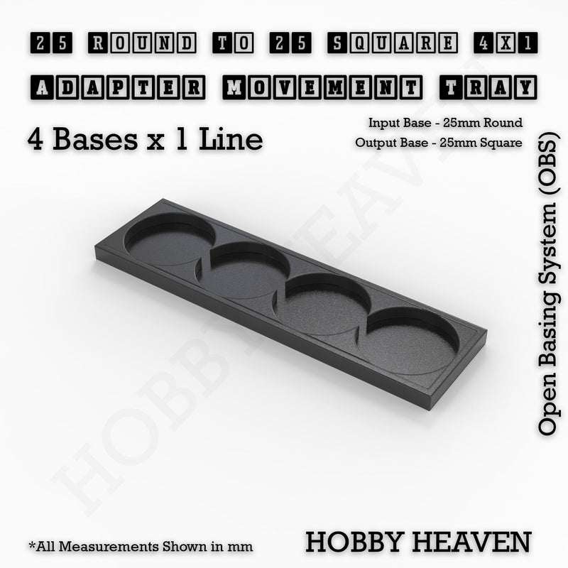 Round to Square Movement Trays Adapters for Tabletop Games - Only-Games