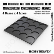 Round to Square Movement Trays Adapters for Tabletop Games - Only-Games