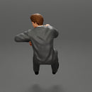 businessman sitting in his car holding steering wheel leaning his left arm on the window - Only-Games