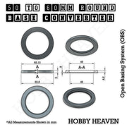 Round Bases Size Converters Round to Round 3d Print Full Range - Only-Games