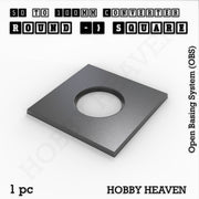 Round to Square Bases Shape and Size Converters 3d Print Full Range - Only-Games