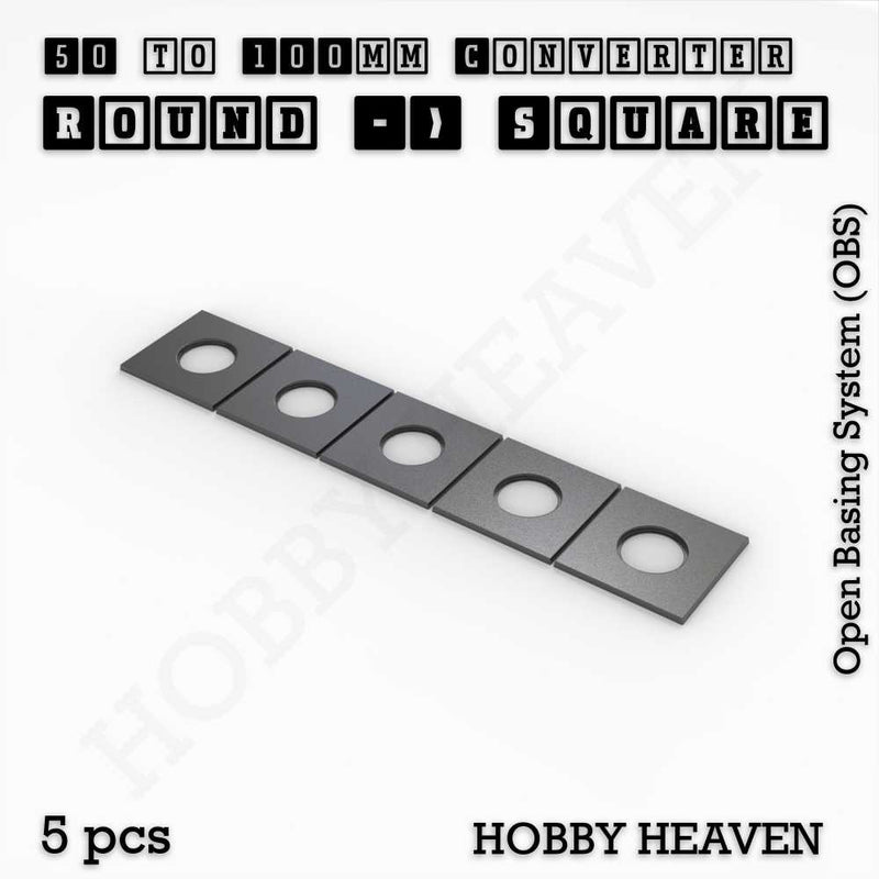 Round to Square Bases Shape and Size Converters 3d Print Full Range - Only-Games