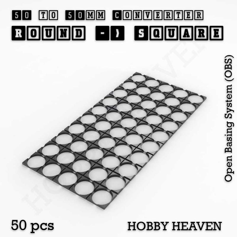 Round to Square Bases Shape and Size Converters 3d Print Full Range - Only-Games