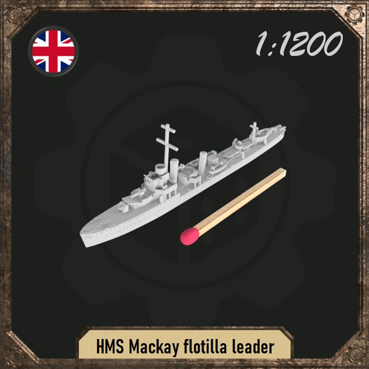 1/1200 HMS Mackay flotilla leader