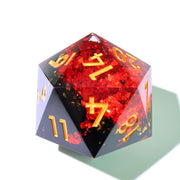 Crimson Abyss | 50mm D20 | Oversized Geode Dice - Only-Games