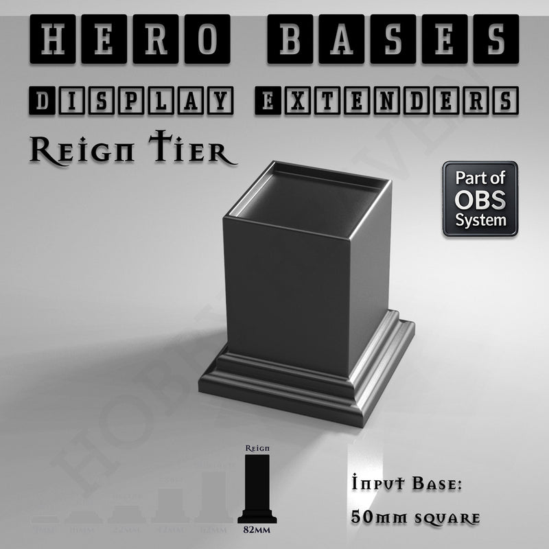 Hero Bases Display Extenders | Squares and Rectangles | Convert Gaming Bases to Display Bases & Plinths - Only-Games