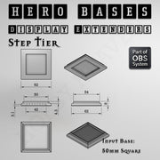 Hero Bases Display Extenders | Squares and Rectangles | Convert Gaming Bases to Display Bases & Plinths - Only-Games