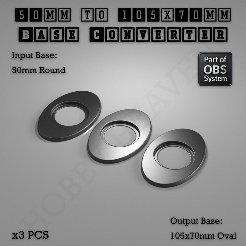 Round To Oval Bases Size Converters 3d Print Full Range - Only-Games