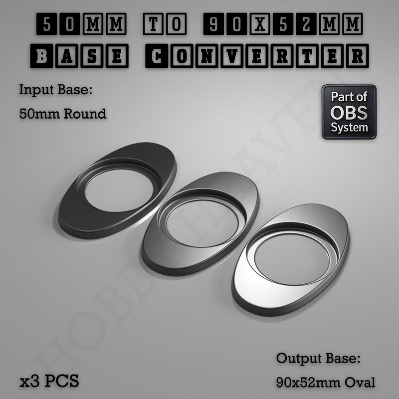 Round To Oval Bases Size Converters 3d Print Full Range - Only-Games