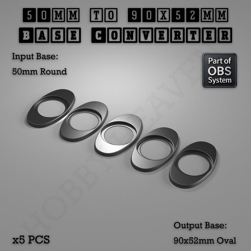 Round To Oval Bases Size Converters 3d Print Full Range - Only-Games