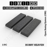 Rectangle Bases Range Sizes - 75x30mm to 125x40mm Medium Sizes 3d Print Full Range Tabletop Games - Only-Games