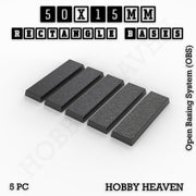 Rectangle Bases Range Sizes - 75x30mm to 125x40mm Medium Sizes 3d Print Full Range Tabletop Games - Only-Games