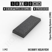 Rectangle Bases Range Sizes - 75x30mm to 125x40mm Medium Sizes 3d Print Full Range Tabletop Games - Only-Games