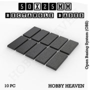 Rectangle Bases Range Sizes - 75x30mm to 125x40mm Medium Sizes 3d Print Full Range Tabletop Games - Only-Games