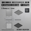 Rectangle Movement Trays | Cavalry & Monsters | 50×25-100×60mm | OBS System - Only-Games