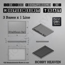 Rectangle Movement Trays | Cavalry & Monsters | 50×25-100×60mm | OBS System - Only-Games
