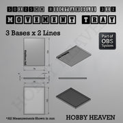 Rectangle Movement Trays | Cavalry & Monsters | 50×25-100×60mm | OBS System - Only-Games