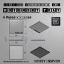 Rectangle Movement Trays | Cavalry & Monsters | 50×25-100×60mm | OBS System - Only-Games