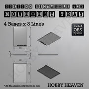 Rectangle Movement Trays | Cavalry & Monsters | 50×25-100×60mm | OBS System - Only-Games