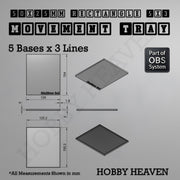 Rectangle Movement Trays | Cavalry & Monsters | 50×25-100×60mm | OBS System - Only-Games