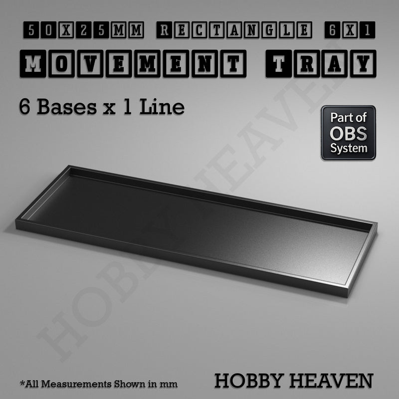 Rectangle Movement Trays | Cavalry & Monsters | 50×25-100×60mm | OBS System - Only-Games
