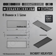 Rectangle Movement Trays | Cavalry & Monsters | 50×25-100×60mm | OBS System - Only-Games