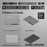 Rectangle Movement Trays | Cavalry & Monsters | 50×25-100×60mm | OBS System - Only-Games